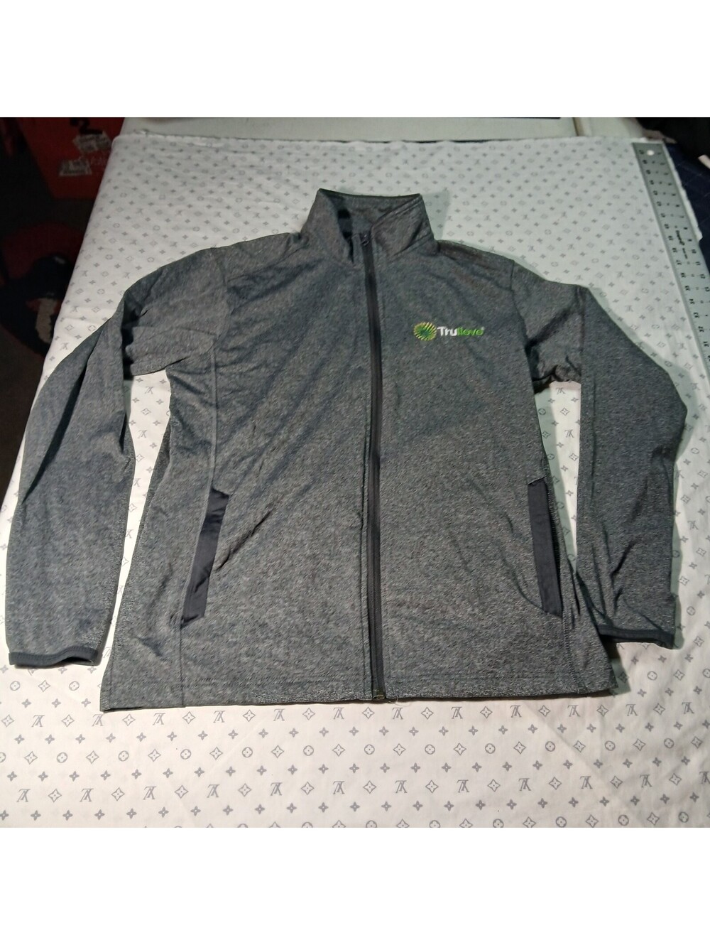 Sport Tek Trulive Gray Full Zip Athletic Jacket Mens Medium Streetwear